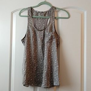 Racerback Star 🌟 Tank with Gold Edges